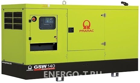 Дизельный генератор PRAMAC GSW 140 I в кожухе